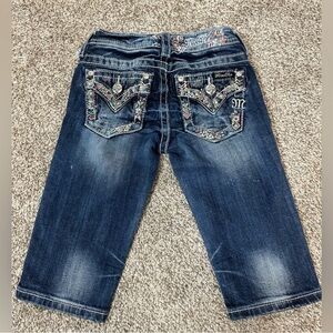 Miss Me Girls Capri denim Jeans Style JK8599P Sz 7